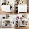 Chic Kitchen Island with Hidden Trash & Storage Solutions
