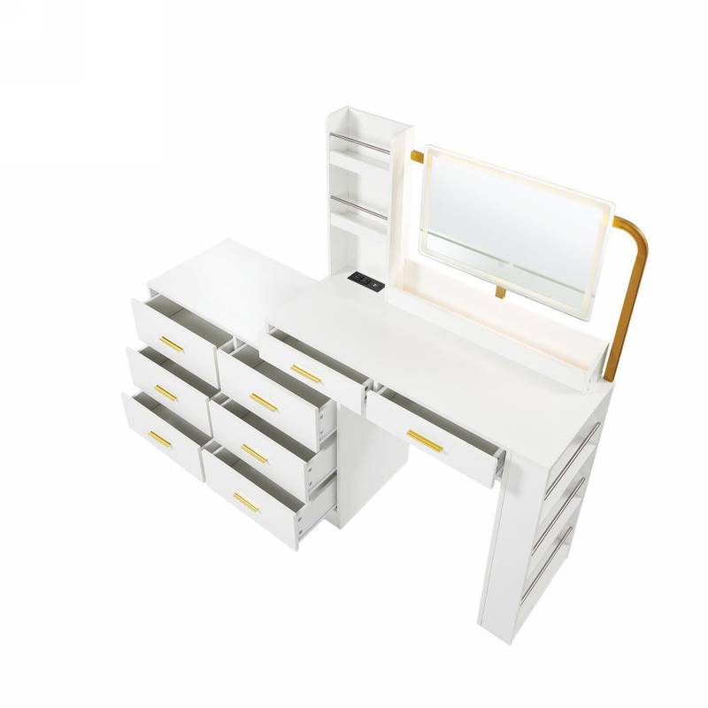 Sleek White 8-Drawer Dresser - Stylish Storage Solution for Your Bedroom