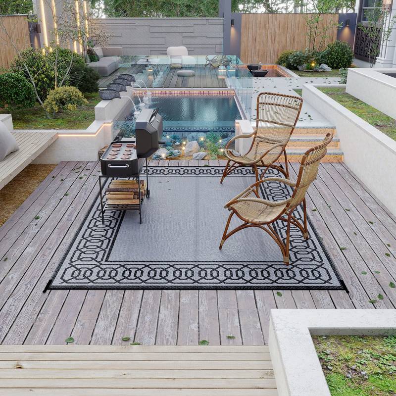 Outsunny Cozy Outdoor Rug - Portable Waterproof Mat for A Perfect Space