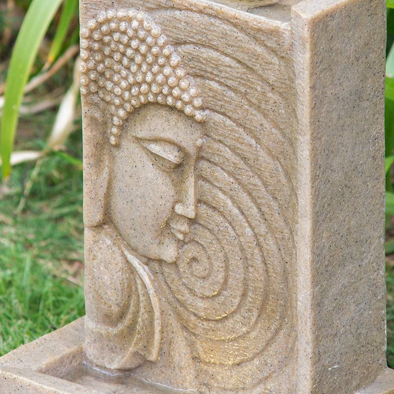 Serenity Buddha Tabletop Fountain with LED Glow