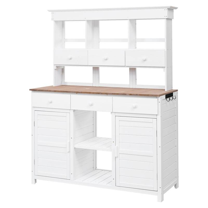 TOPMAX Garden Potting Station - Stylish Storage & Workspace