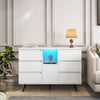 Sleek White Gloss Sideboard with LED Glow