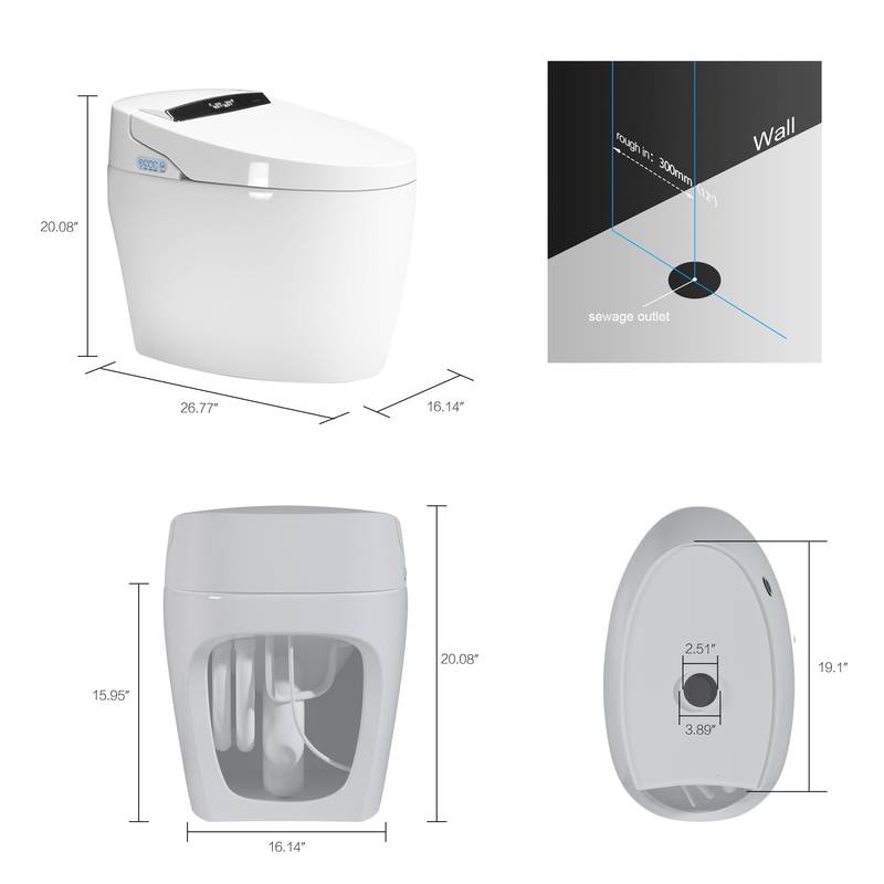 Heated Bidet Smart Toilet