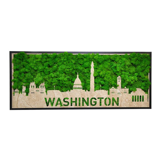 Washington Skyline Moss Wall Art