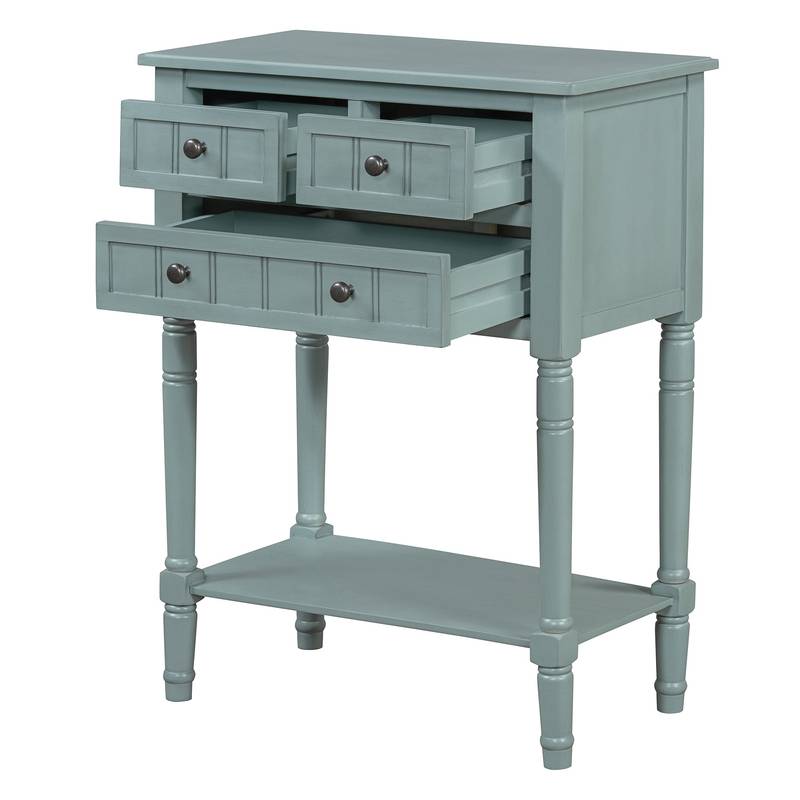 Charming Slim Console Table with Drawers
