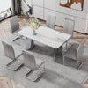 Sleek Marble-Design Dining Table