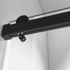 Sleek Matte Black Frameless Shower Door with Soft Close