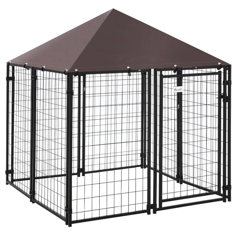 PawHut Outdoor Dog Playpen with Canopy