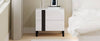 Sleek White LED Bedroom Set with Floating Bed & Nightstands