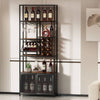 Chic Industrial Wine & Glass Stand