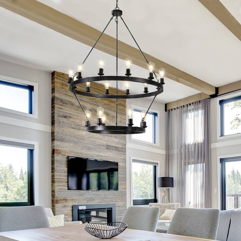 Vintage Charm Double-Tier Chandelier