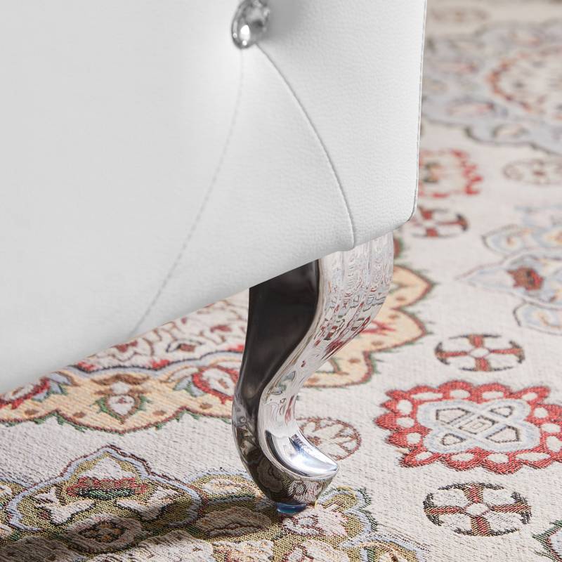 Cozy White Storage Bench with Padded Seat