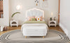 Cozy Floral Twin Bed Set with LED and Storage Ottoman