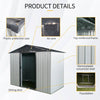 Sleek Outdoor Metal Storage Shed for Backyard Bliss