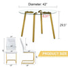Chic Glass & White Chair Dining Set