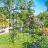 Chic Black Garden Arch for Celebrations