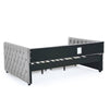 Stylish Grey Daybed with Storage Drawers