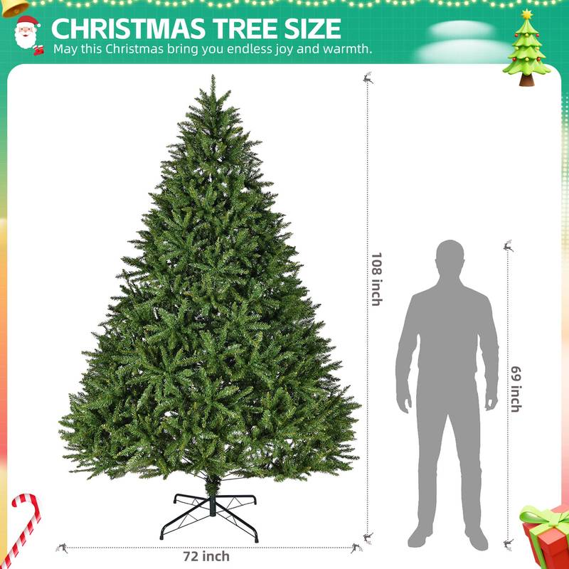 Luxury Hinged Christmas Tree - 9ft of Festive Cheer!