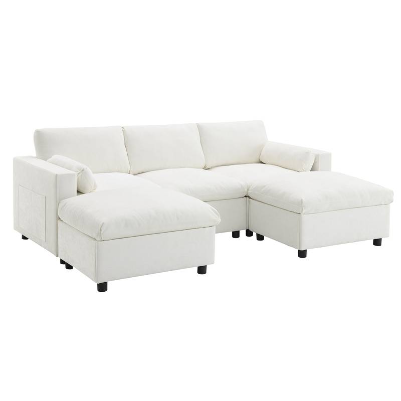 Cozy Cloud Modular Sofa with Storage & Ottomans