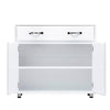 Chic White Two-Door Side Table