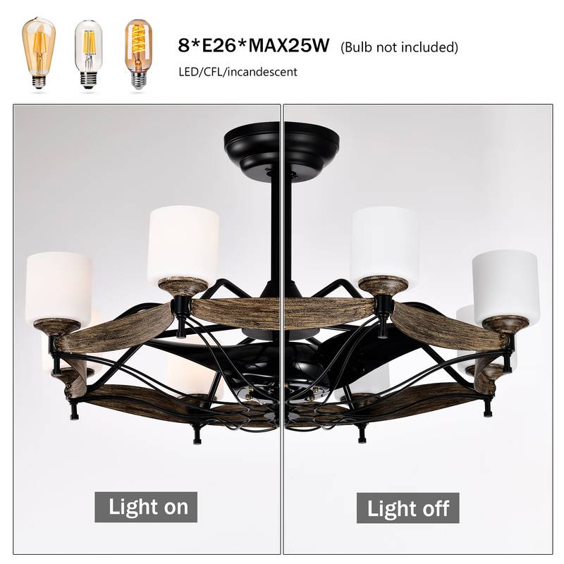 Farmhouse Elegance Ceiling Fan Chandelier