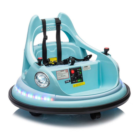 Kid's Electric Bumper Car with Remote Control - Spin, Shine, and Safely Ride!