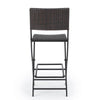 Chic Foldable Wicker Patio Bar Stools - Set of Two