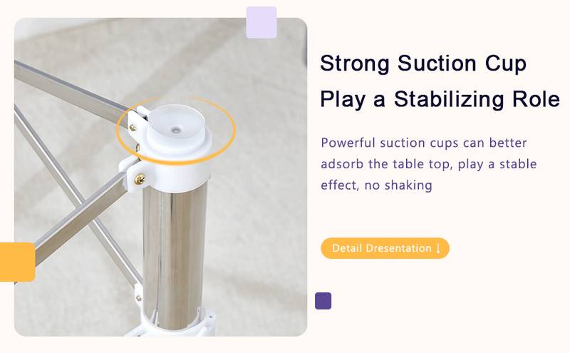 Compact Silver Folding Table Frame