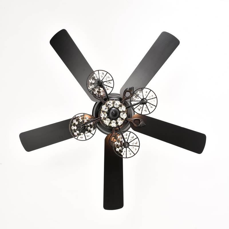 Glam Breeze Crystal Chandelier Fan