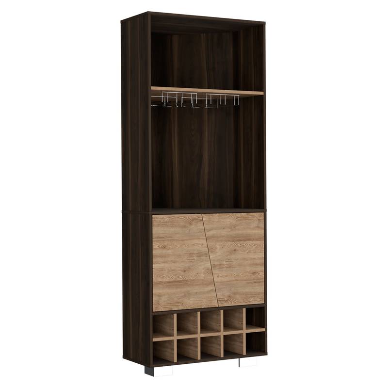 Chic Corner Wine Cabinet with Shelves