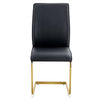 Chic Arch Dining Chairs - Set of 2 in Black with Gold Legs