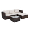 Chic Outdoor Wicker Lounge Set with Glass Table