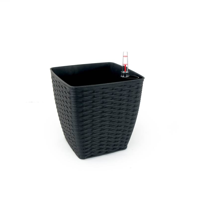 Eco-Woven Self-Watering Planters - Espresso Pair