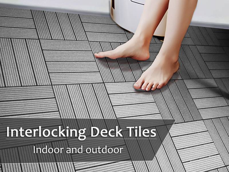Easy Care Composite Deck Tiles – Dark Grey Outdoor Flooring Solution