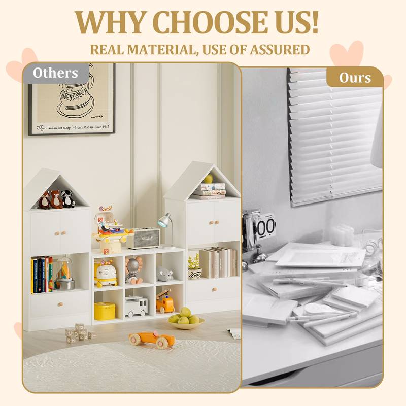 Cozy House Bookshelf for Kids: Fun Storage for Books and Toys!