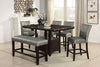 Chic Counter Height Dining Bench with Cozy Tufted Cushion