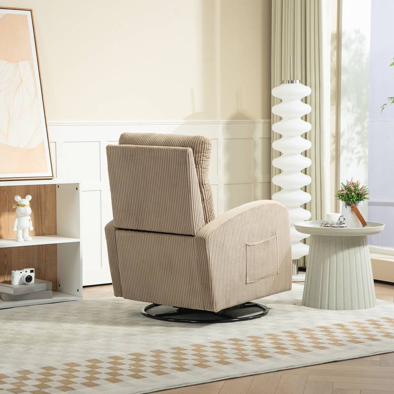 Cozy Glider Rocking Chair in Soft Flannel
