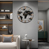 Vintage-Inspired World Map Wall Clock