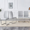 Chic Light Gray Arch Dining Chairs - Set of Four