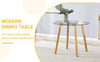 Chic Gold-Base Round Glass Dining Table