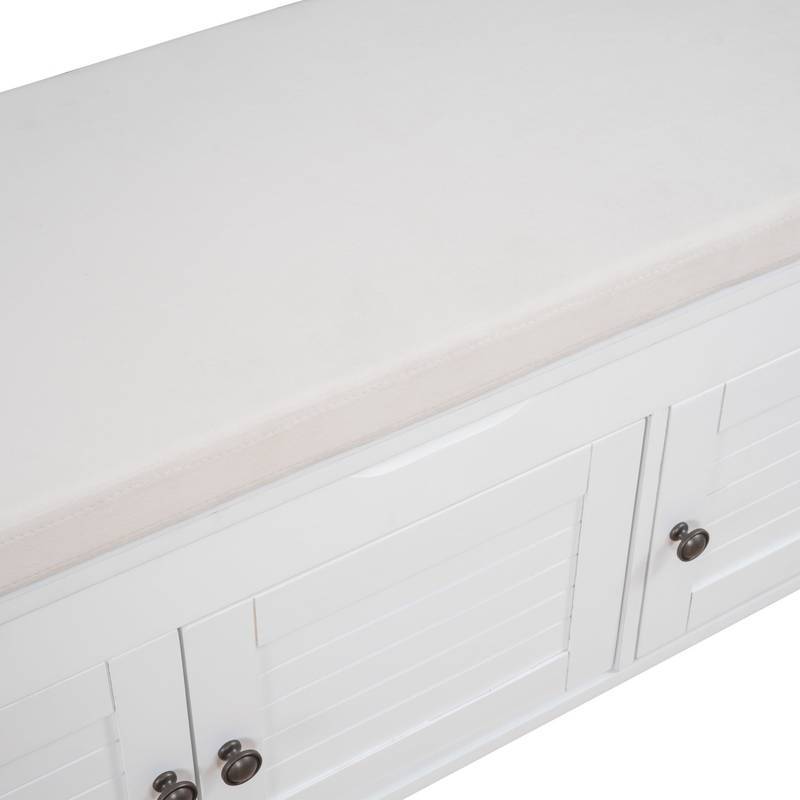 Chic Storage Bench with Cushion and Hidden Space