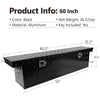 Heavy-Duty Truck Bed Toolbox - Sleek Black Aluminum Design
