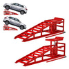 Heavy-Duty Hydraulic Car Ramps - Low Profile Lift for Trucks & Trailers