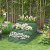 Versatile 3-Tier Galvanized Steel Garden Planter