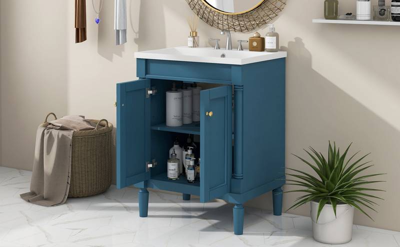 Chic Double-Tier Bathroom Vanity with Sink