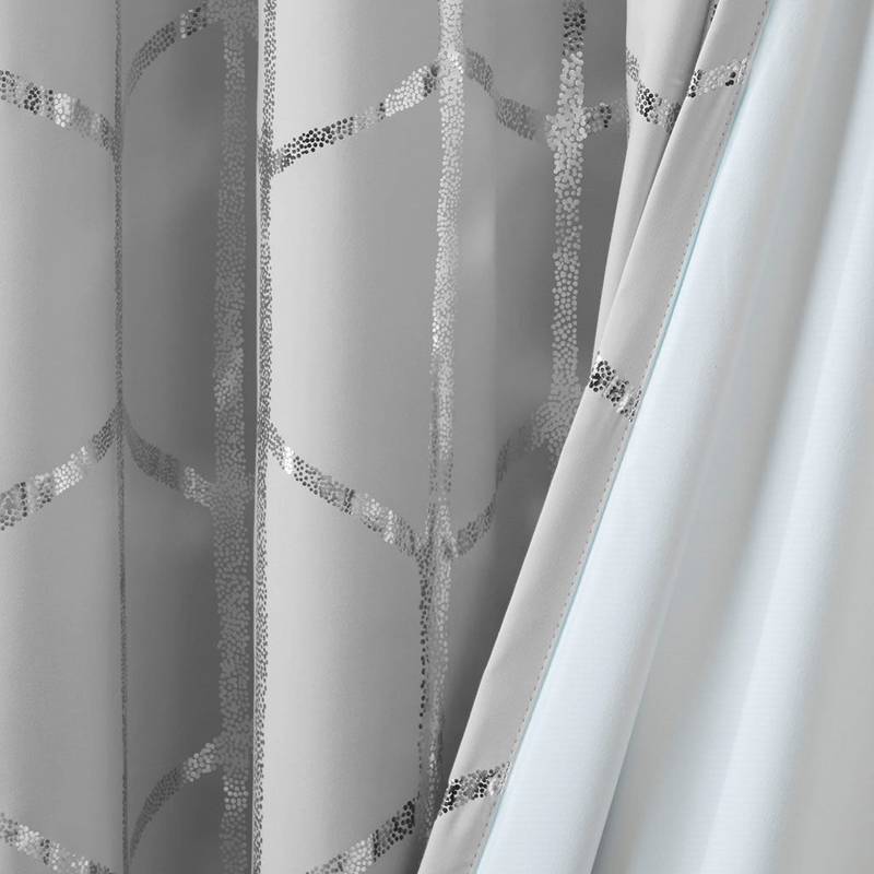 Light-Blocking Metallic Grommet Curtain Panel