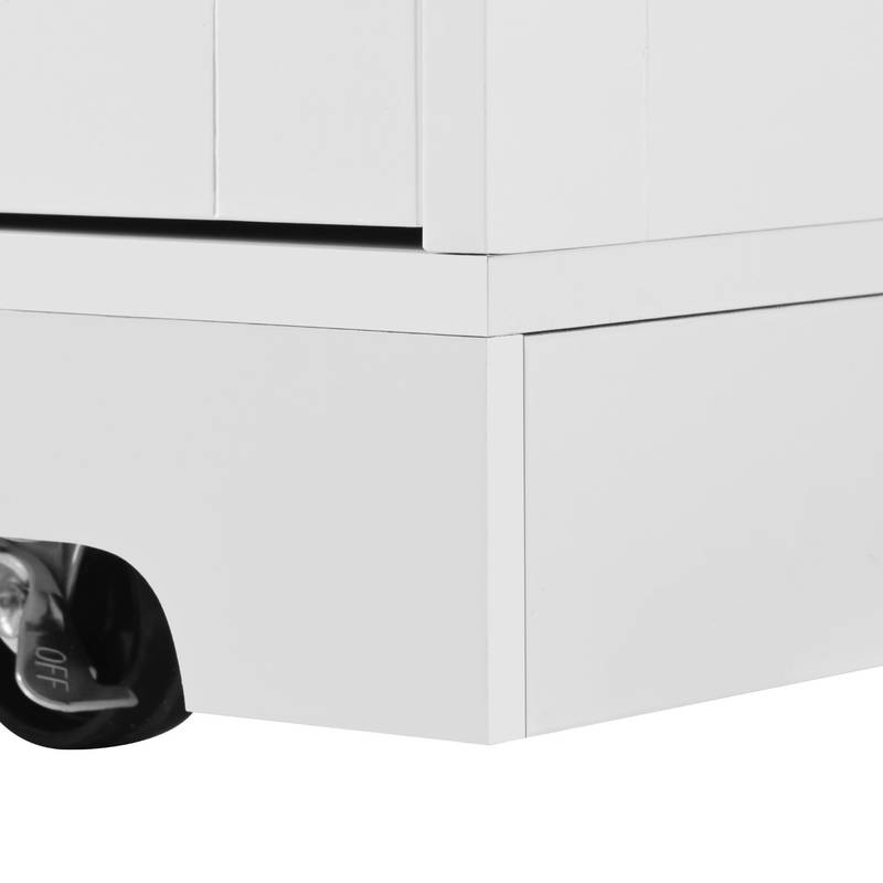 Stylish Rolling Kitchen Island with Drop Leaves and Storage