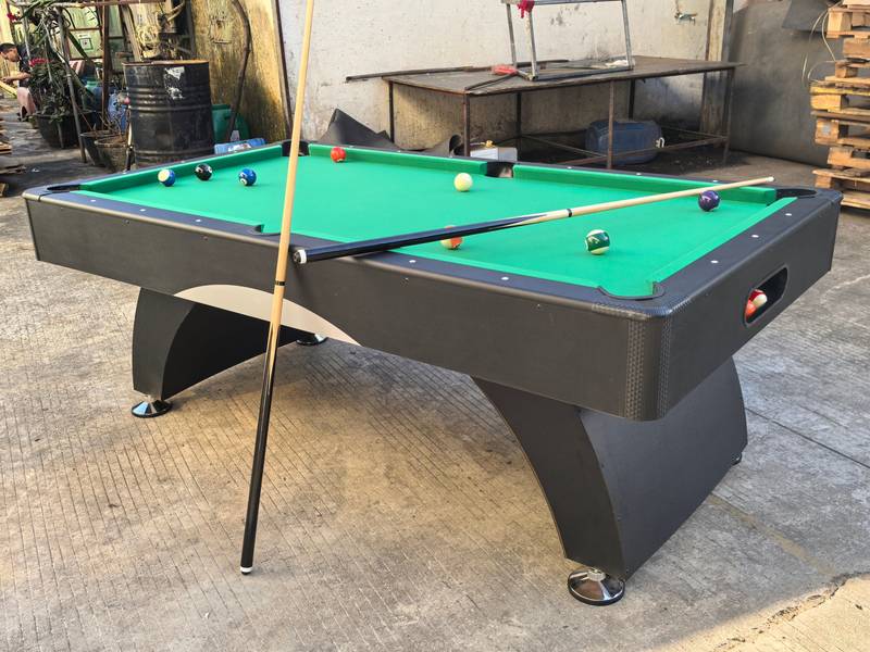 Chic Black Billiards Table for Family Fun