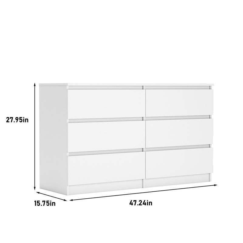 Spacious 6-Drawer Dresser Chest