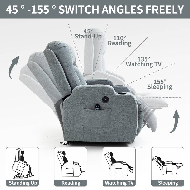 Super Comfort Lift Recliner with Massage and Heat